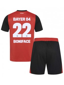 Bayer Leverkusen Victor Boniface #22 Dječji Domaci Dres kompleti 2024-25 Kratak Rukavima (+ kratke hlače)